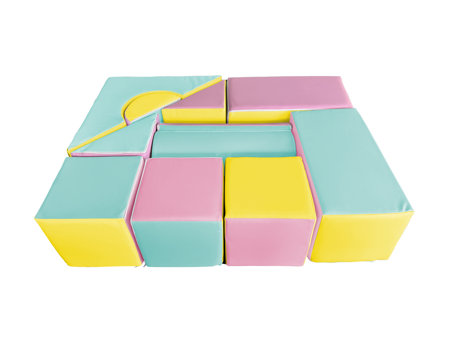 Bouwblokkenset - 11 Elementen - Pastelkleuren