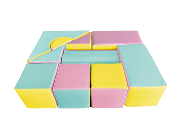 Bouwblokkenset - 11 Elementen - Pastelkleuren