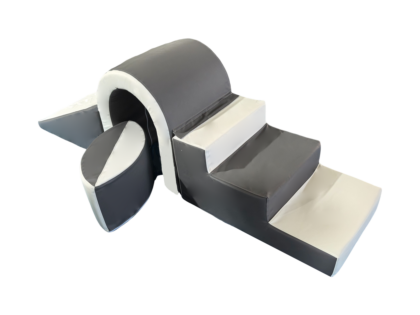 FOAM BLOKKEN BRUGSET - 4 elementen, 65 cm hoog - wit, grijs