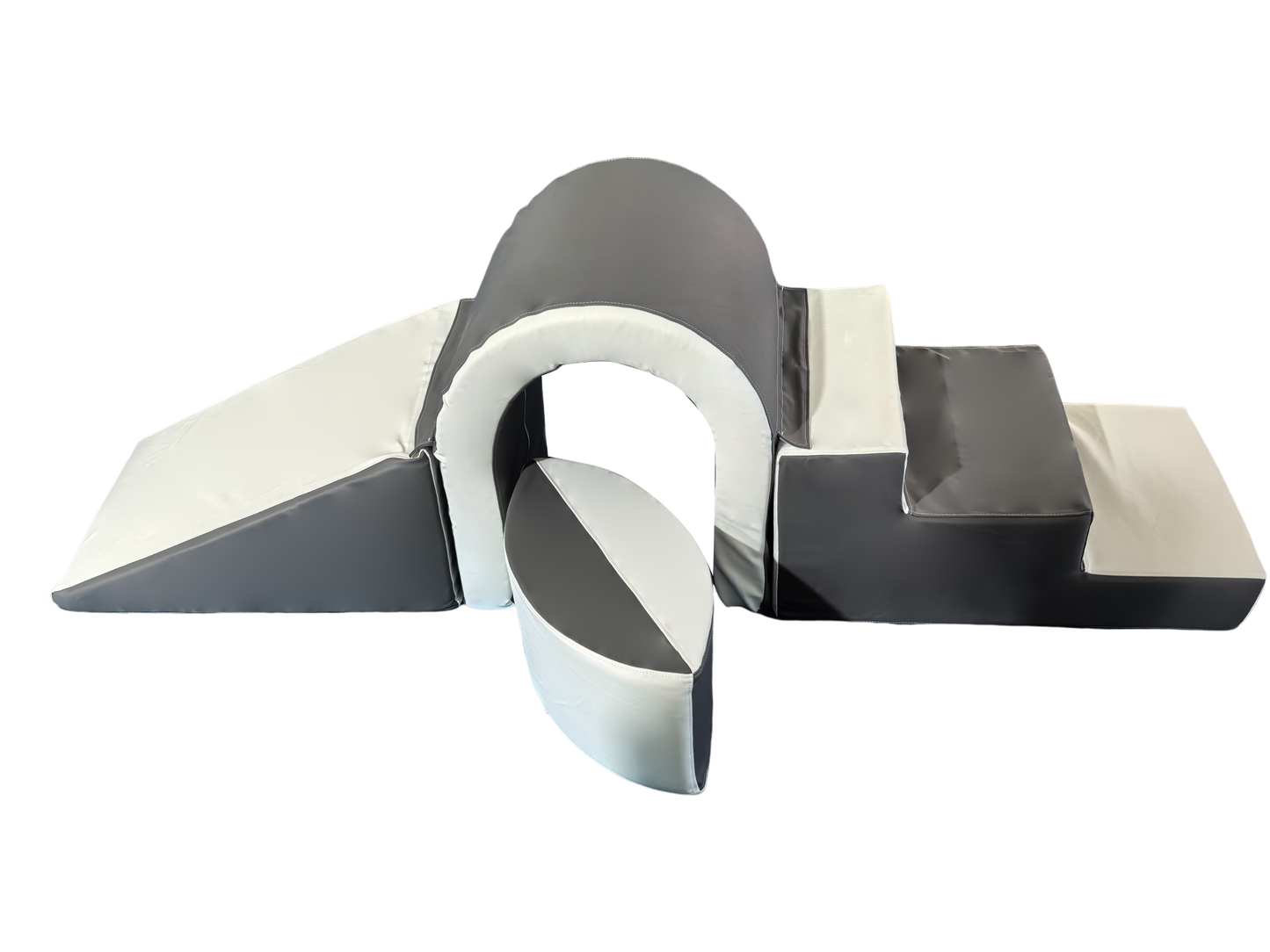 FOAM BLOKKEN BRUGSET - 4 elementen, 65 cm hoog - wit, grijs