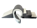 FOAM BLOKKEN BRUGSET - 4 elementen, 65 cm hoog - wit, grijs