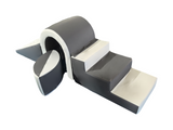 FOAM BLOKKEN BRUGSET - 4 elementen, 65 cm hoog - wit, grijs