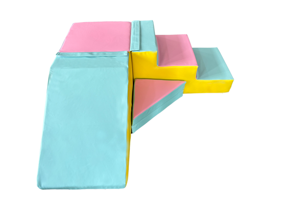 GLIJBAAN - Schuim, Veilig, Configurabel - Pastelkleuren
