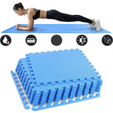 Sportvloer - EVA-schuim 10 mm - Blauw 50x50 cm