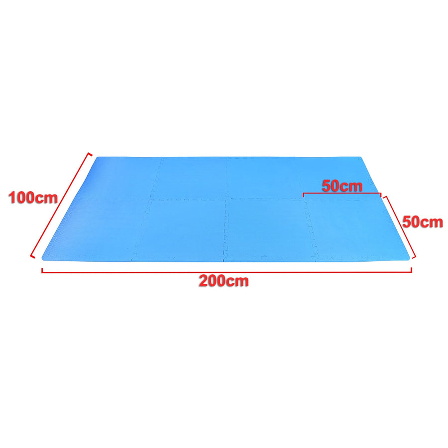 Sportvloer - EVA-schuim 10 mm - Blauw 50x50 cm