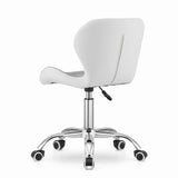 BUREAUSTOEL - Ergonomisch, Draaibaar, Eco-leer - Grijs/Wit