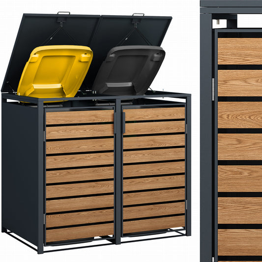 Containerombouw - Weerbestendig en Onderhoudsvrij - Antraciet en Hout