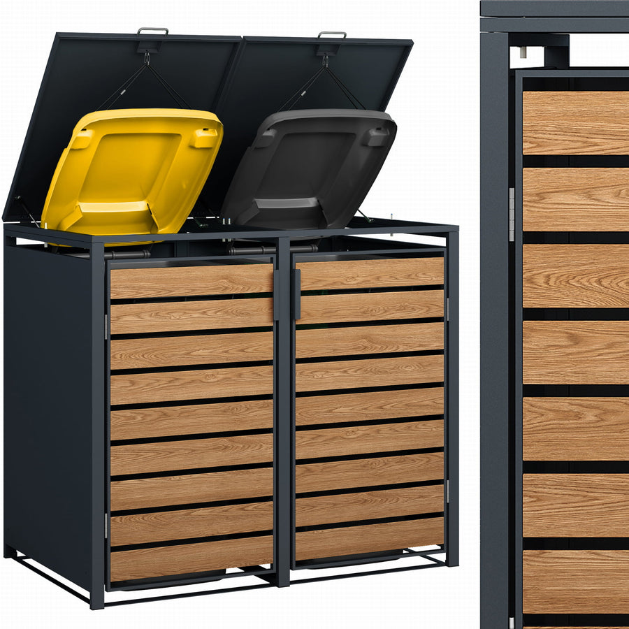 Containerombouw - Weerbestendig en Onderhoudsvrij - Antraciet en Hout