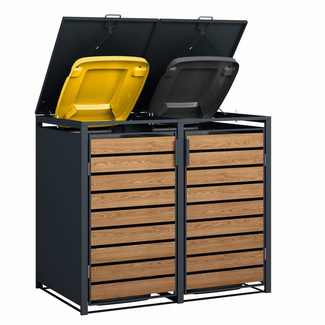 Containerombouw - Weerbestendig en Onderhoudsvrij - Antraciet en Hout