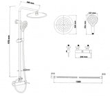 DOUCHESET - Regendouche 25 cm - Zwart