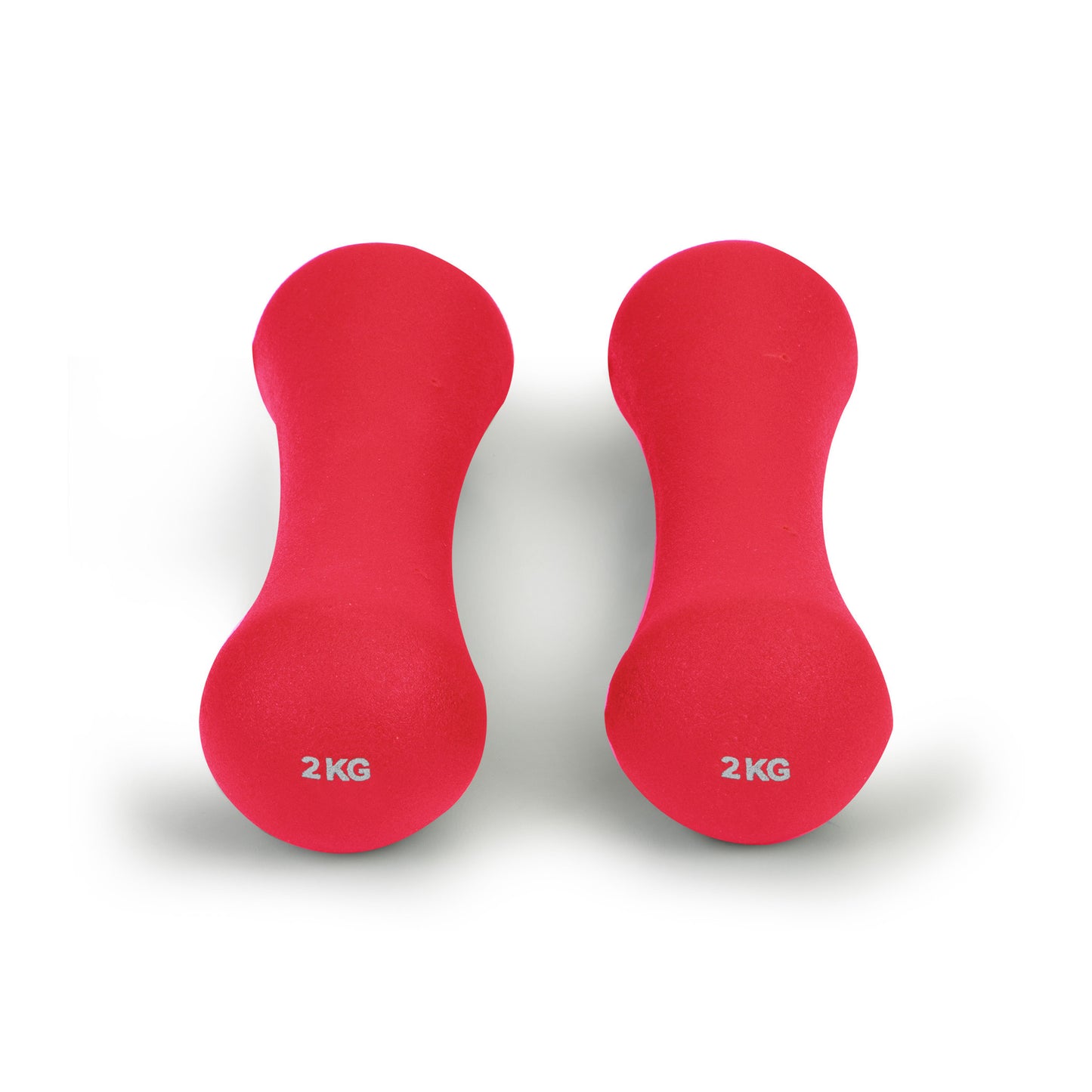 DUMBBELLS - Neopreen, 4kg, Comfortabele grip - Donker roze