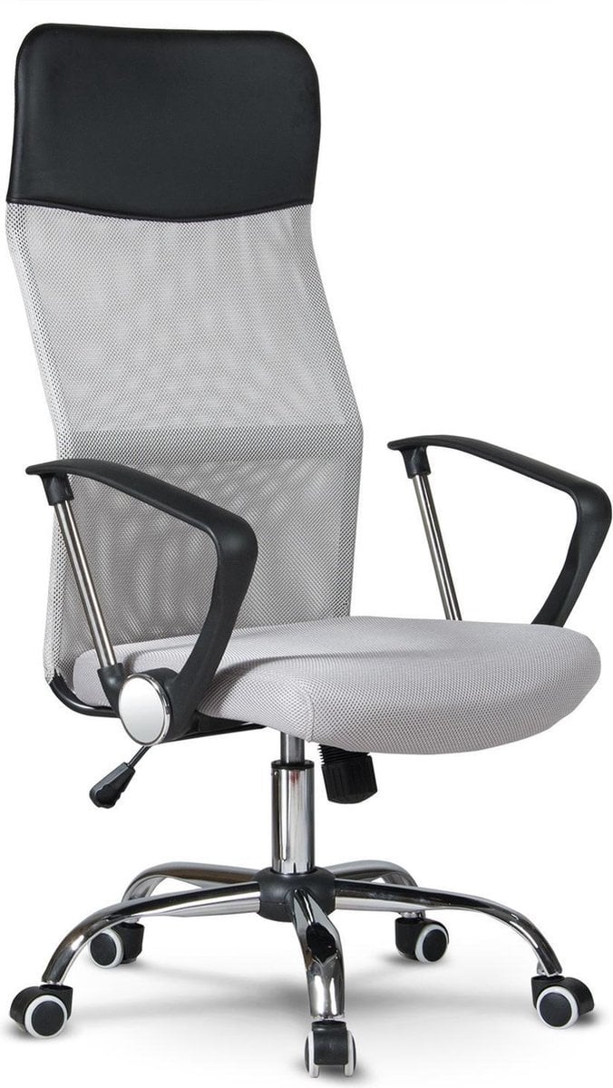 Fauteuil - Ergonomisch Microgrid, Verstelbare Zithoogte - Grijs