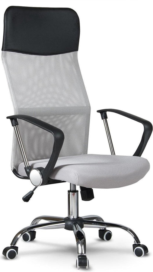 Fauteuil - Ergonomisch Microgrid, Verstelbare Zithoogte - Grijs