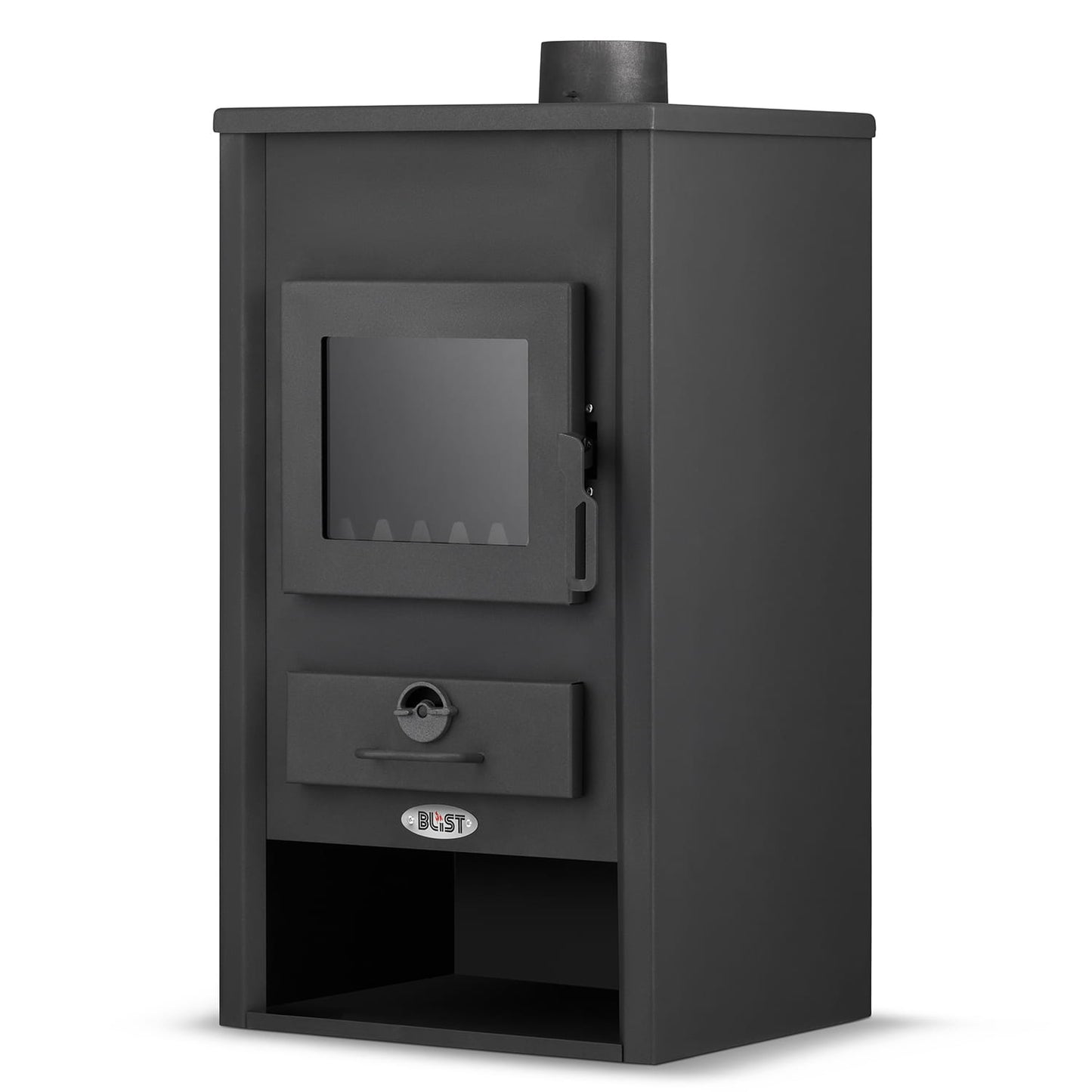 Houtkachel - 22kW Watermantel - Zwart
