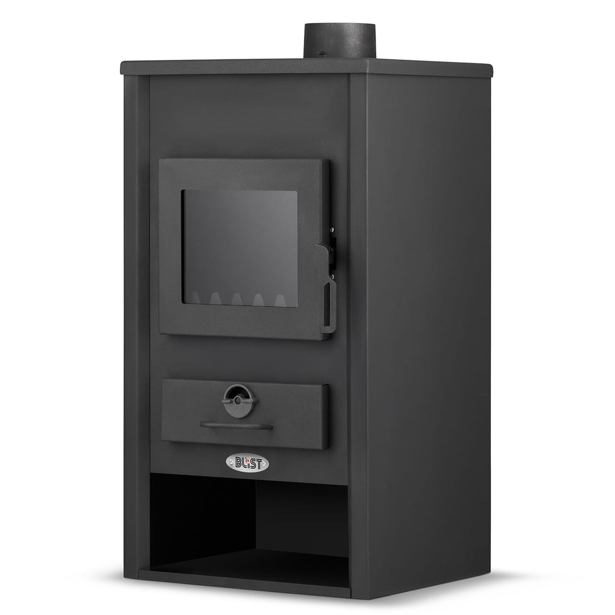 Houtkachel - 22kW Watermantel - Zwart