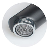 Wastafelkraan - keramische kop 40mm - zwart/chroom