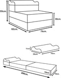Logeermatras - Opvouwbaar, Comfortabel, Duurzaam Foam - Grijs 200x70 cm