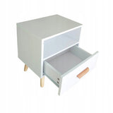 Nachtkastje - MDF Grenen - 1 Lade - Wit