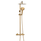 REGENDOUCHESET - Thermostaatkraan - 25 cm Regendouche - Goud