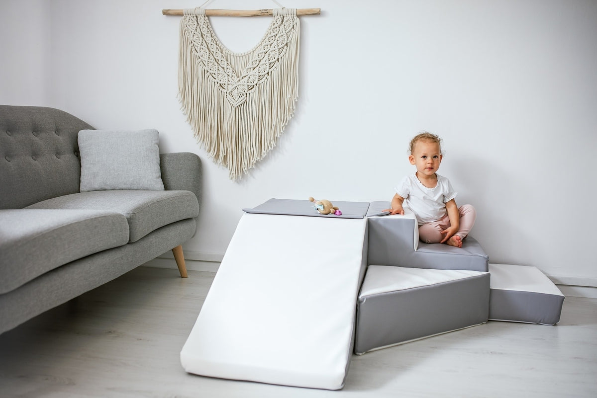 SCHUIMEN GLIJBAAN - Meerdere vormen - 40cm hoog - Wit/Grijs/Paars