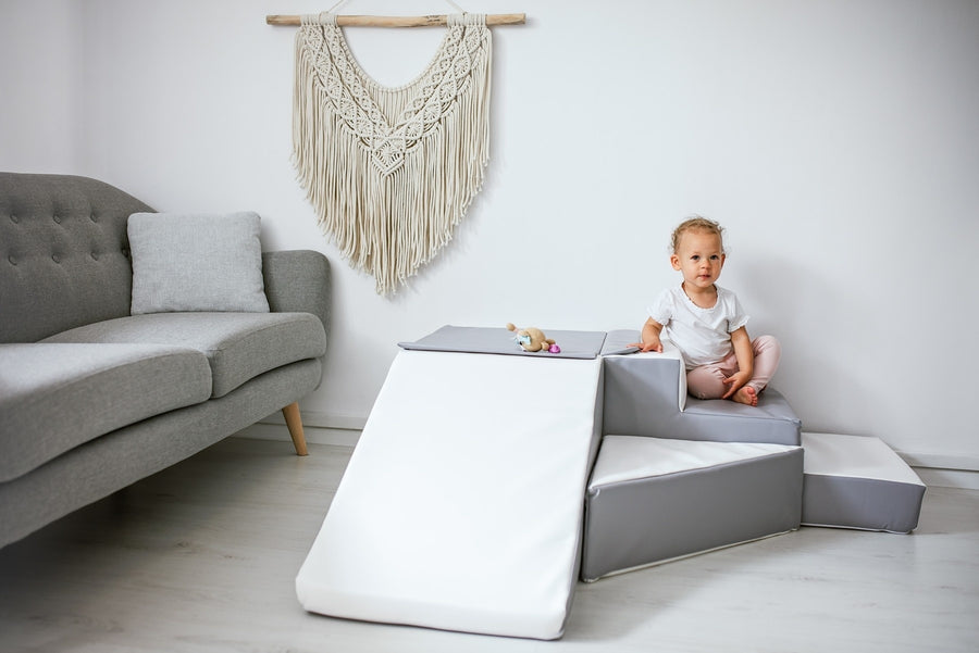 SCHUIMEN GLIJBAAN - Meerdere vormen - 40cm hoog - Wit/Grijs/Paars