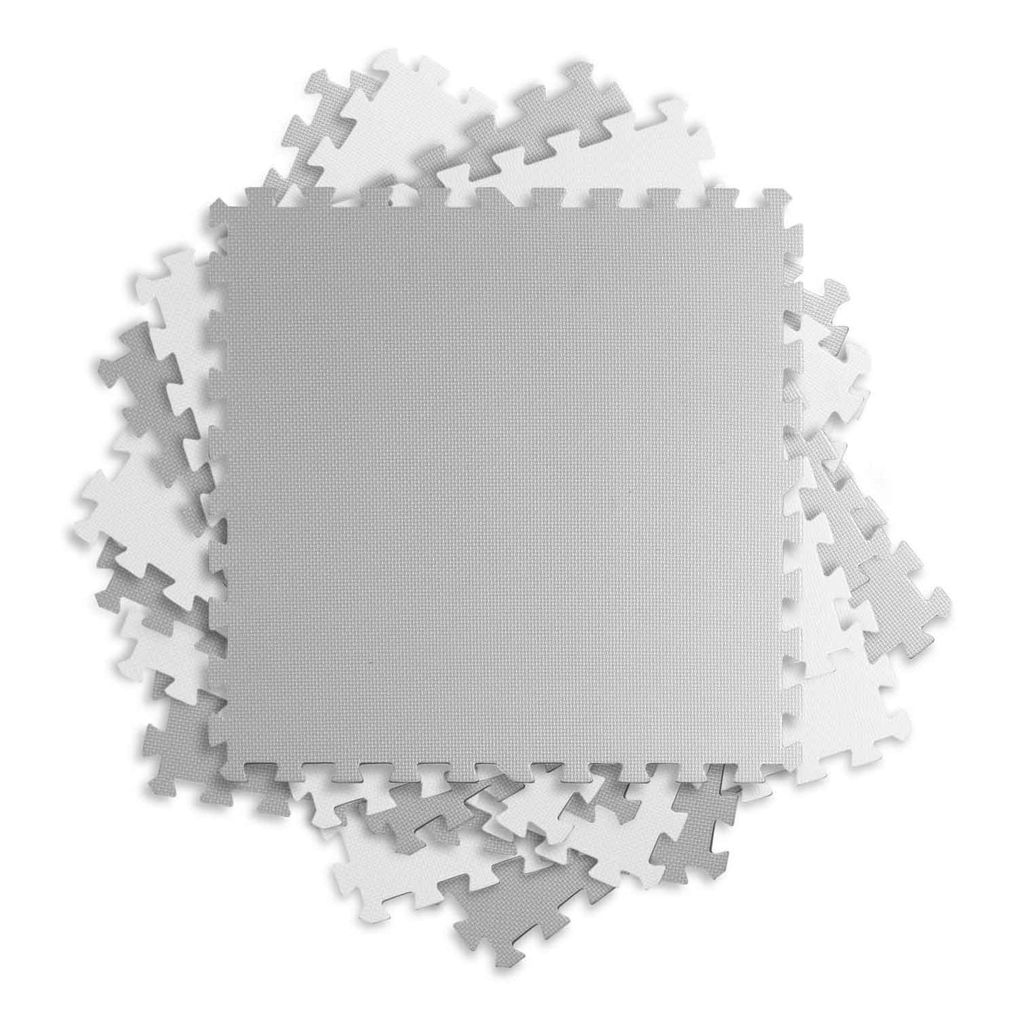 SPEELMAT - EVA foam - 180x180 cm - wit/grijs