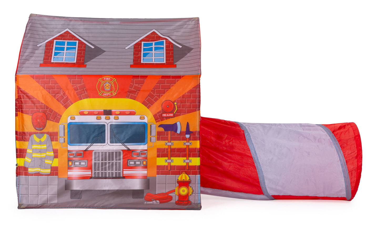 SPEELTENT - Brandweer Thema - 190x73x102 cm - Rood
