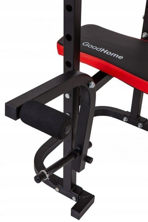 HALTERBANK - Multifunctioneel, Verstelbaar, Max 120kg - Zwart/Rood
