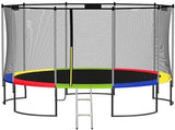 Trampoline rand - robuust weerbestendig PVC - 366 cm regenboog