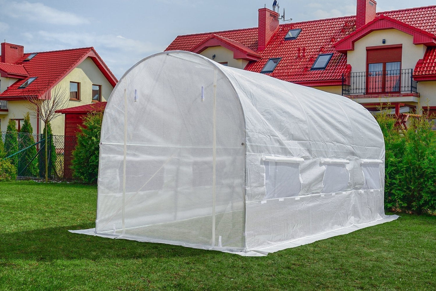 Tuinkas - 9m2 Oppervlakte - Wit - 450x200x200 cm