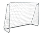 VOETBALDOEL - lichtgewicht staal met richtmat - 215x153x76 cm wit