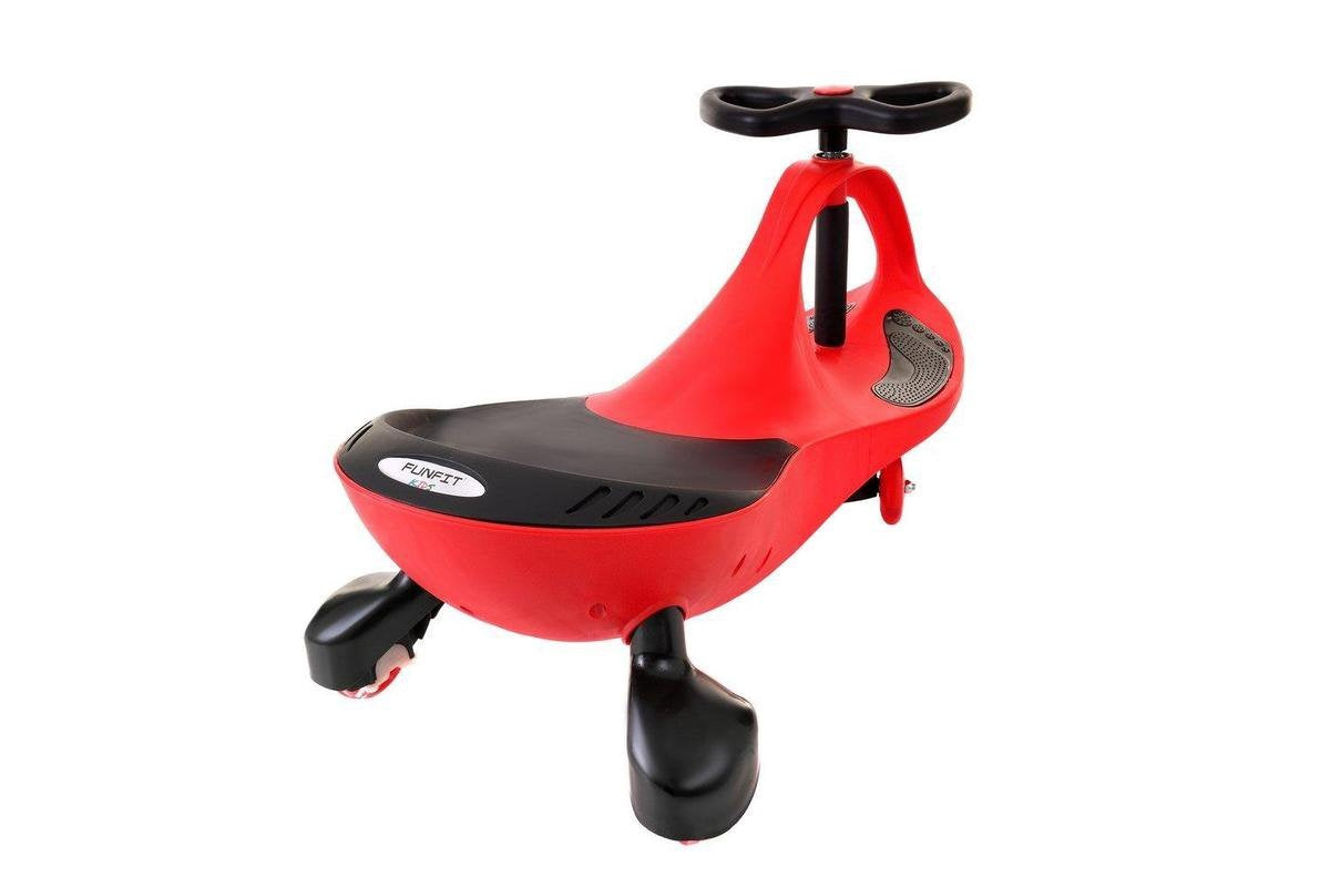 Wiggle-car - led-verlichte wielen - rood