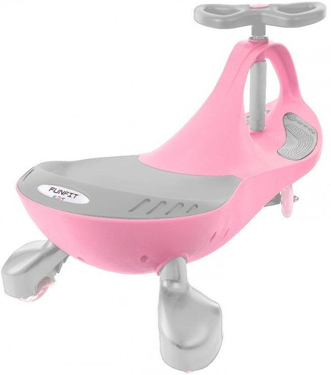 Wiggle-car - LED-verlichte wielen - Roze