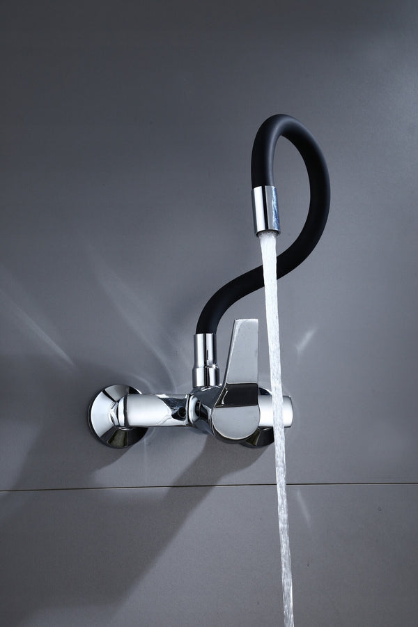 WASTAFELKRAAN - Solide Messing - Chroom - 52cm Hoogte