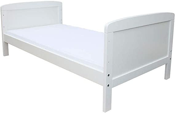 KINDERBED - Inclusief lattenbodem en uitvalbeveiliging - Wit/140x70 cm