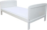 Peuterbed - lattenbodem-uitvalbeveiliging - wit-160x70cm