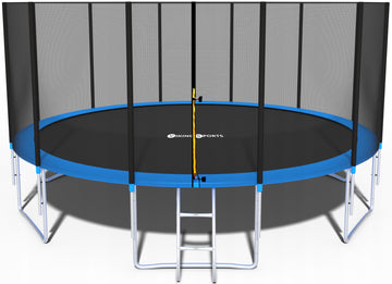 TRAMPOLINE - veiligheidsnet en ladder - blauw - 465 cm