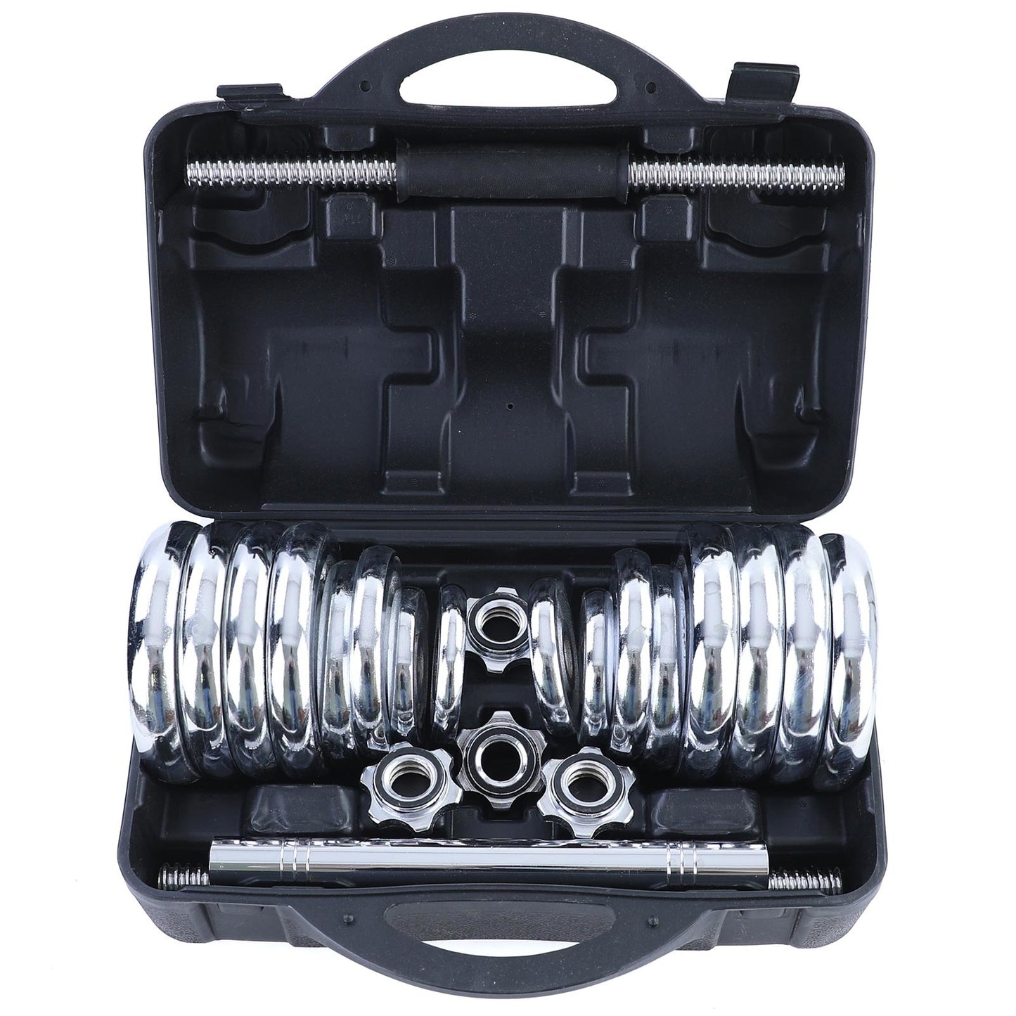 Dumbellset - 30 kg Chroom Gietijzer - Chroom