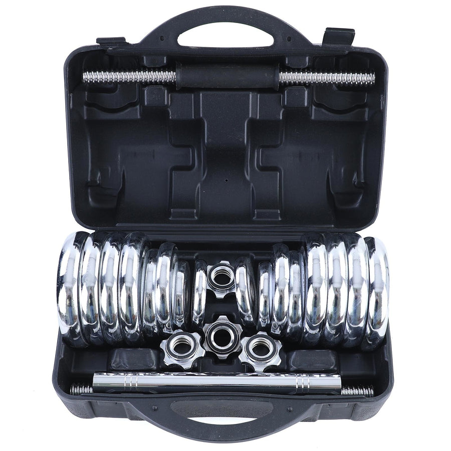 Dumbellset - 30 kg Chroom Gietijzer - Chroom