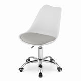Bureaustoel - Ergonomisch, Verstelbaar, Eco-leder - Wit/Grijs