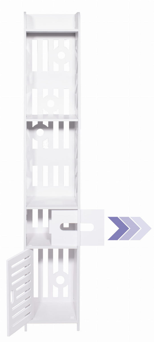 KAST - Semi-open - 5 planken - Wit - 120x20x20 cm