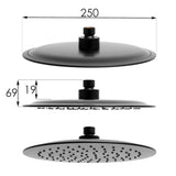 DOUCHESET - Regendouche 25 cm - Zwart