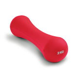 DUMBBELLS - Neopreen, 4kg, Comfortabele grip - Donker roze