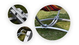 HANGMAT FRAME - gepoedercoat staal, 220 kg belasting - zwart, 220x150 cm
