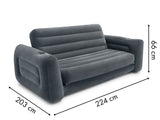 SLAAPBANK - Dura-Beam Fiber - Grijs - 224x203x66 cm