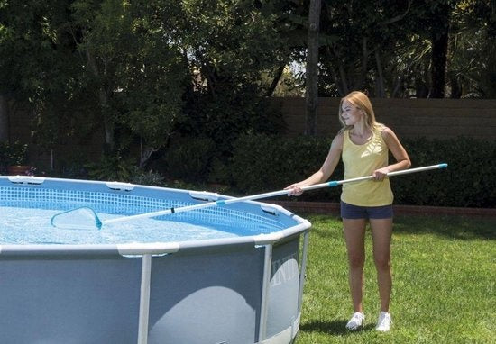 Zwembad reinigingsset - telescopische arm 279 cm - geschikt voor tuinslang - voor grote zwembaden
