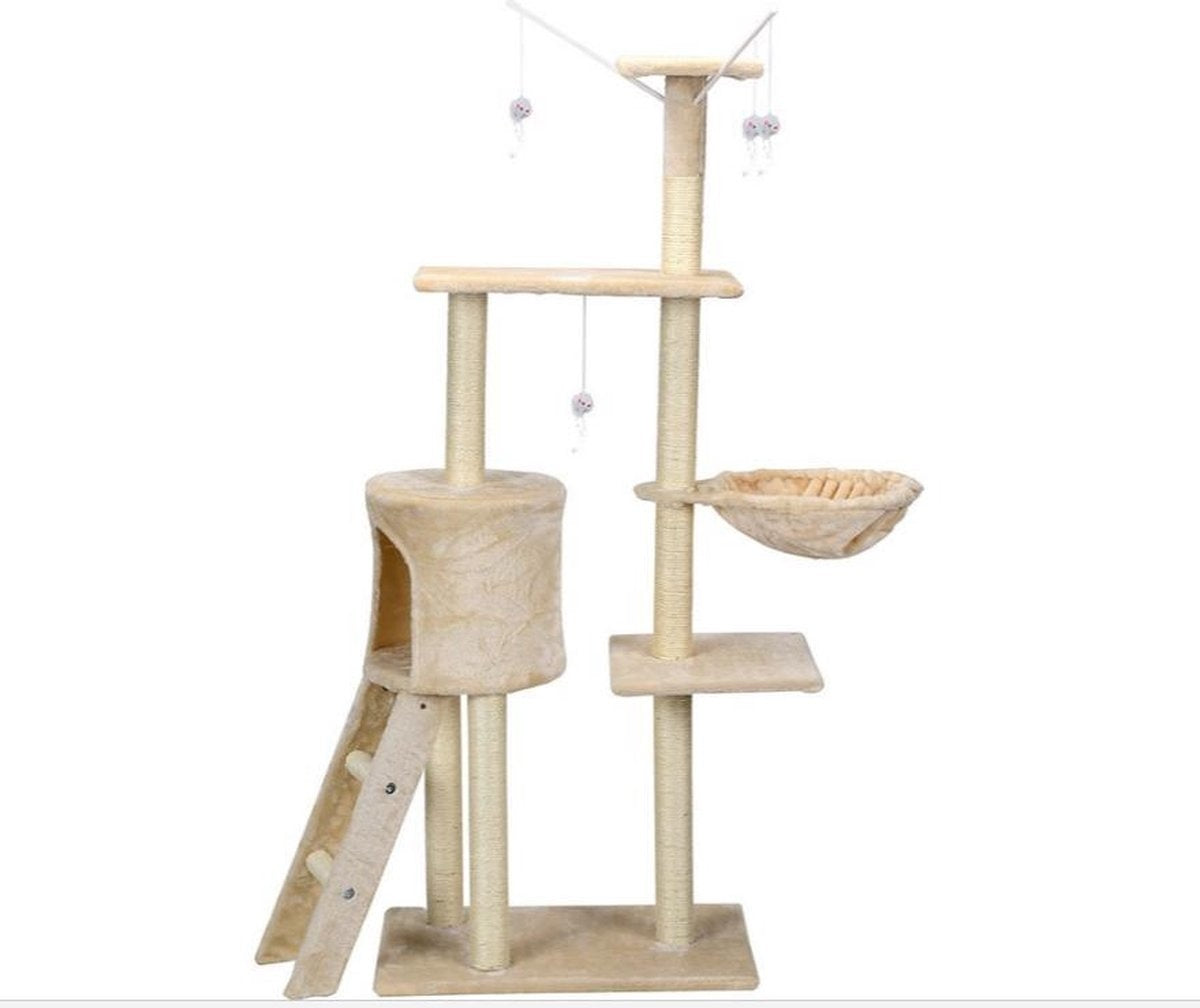 Kattenboom - Stabiel en Veilig - 135x97x55 cm Beige