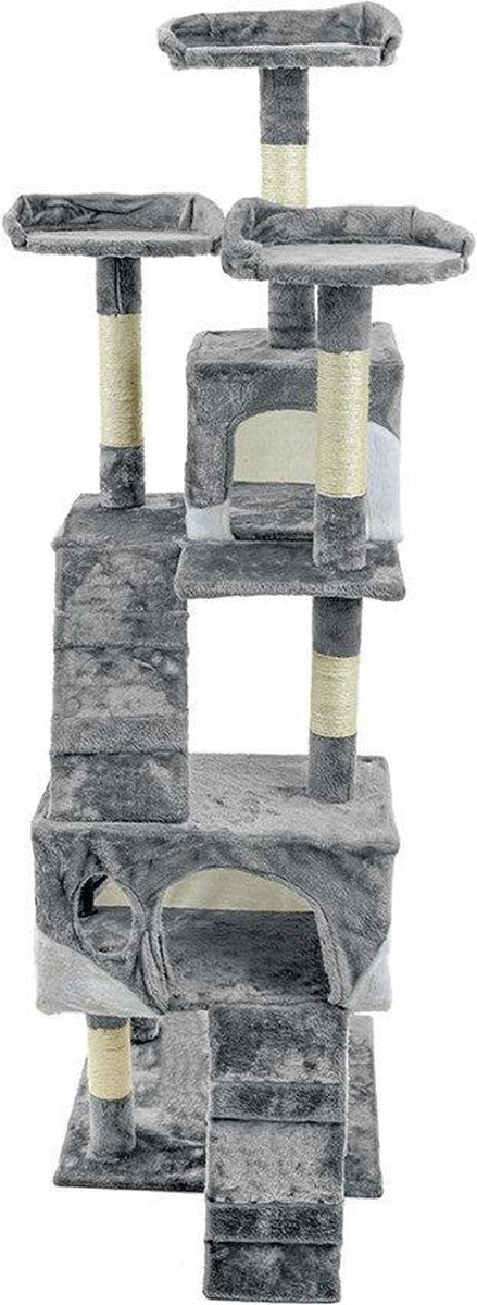 KRABPAAL - 7 plateaus - sisal-koord - grijs - 170 cm