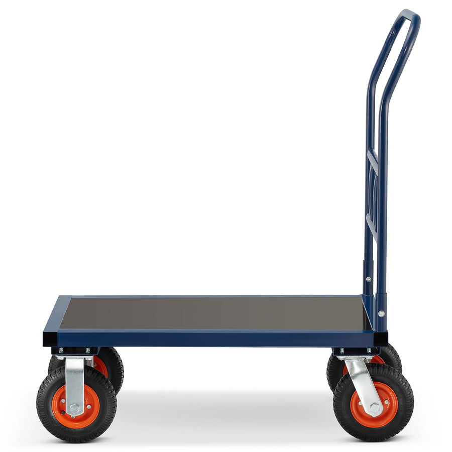 PLATEAUWAGEN - 640 kg Draagvermogen - Blauw/Zwart