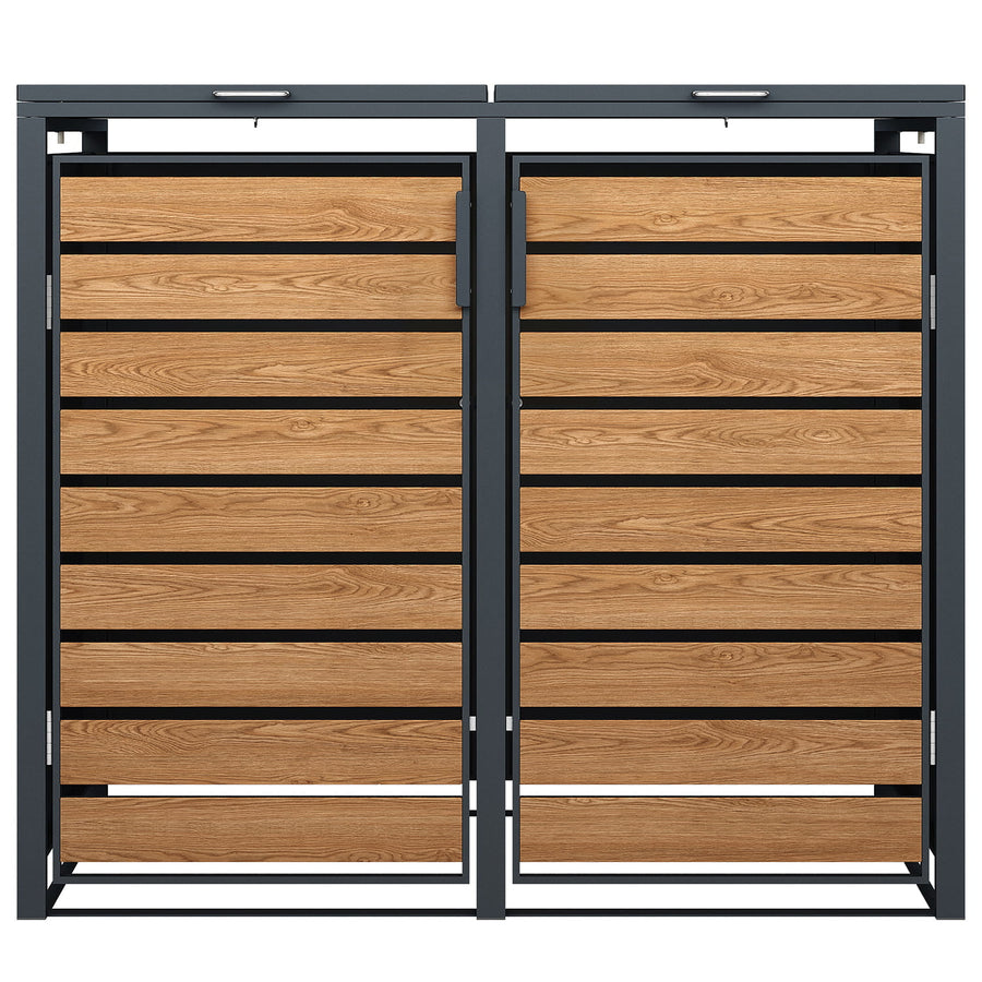 Containerombouw - Weerbestendig en Onderhoudsvrij - Antraciet en Hout